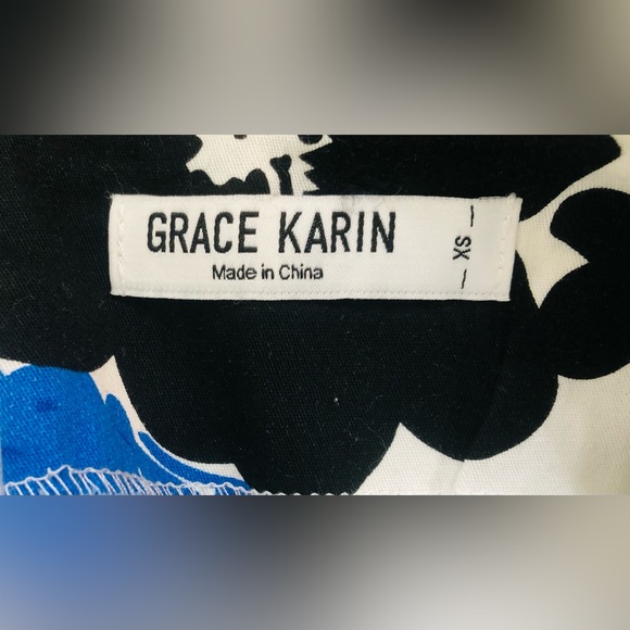 Lot 2 Dresses Antonio Melani Grey Pinstripe Pleat Dress Size 4 &  Grace Karin Fl - Picture 13 of 16